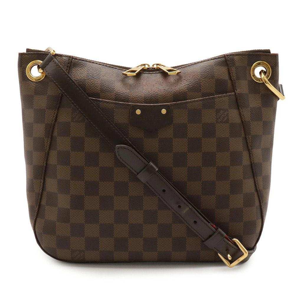 LOUIS VUITTON Damier South Bank Crossbody Bag Fringe Tassel Charm